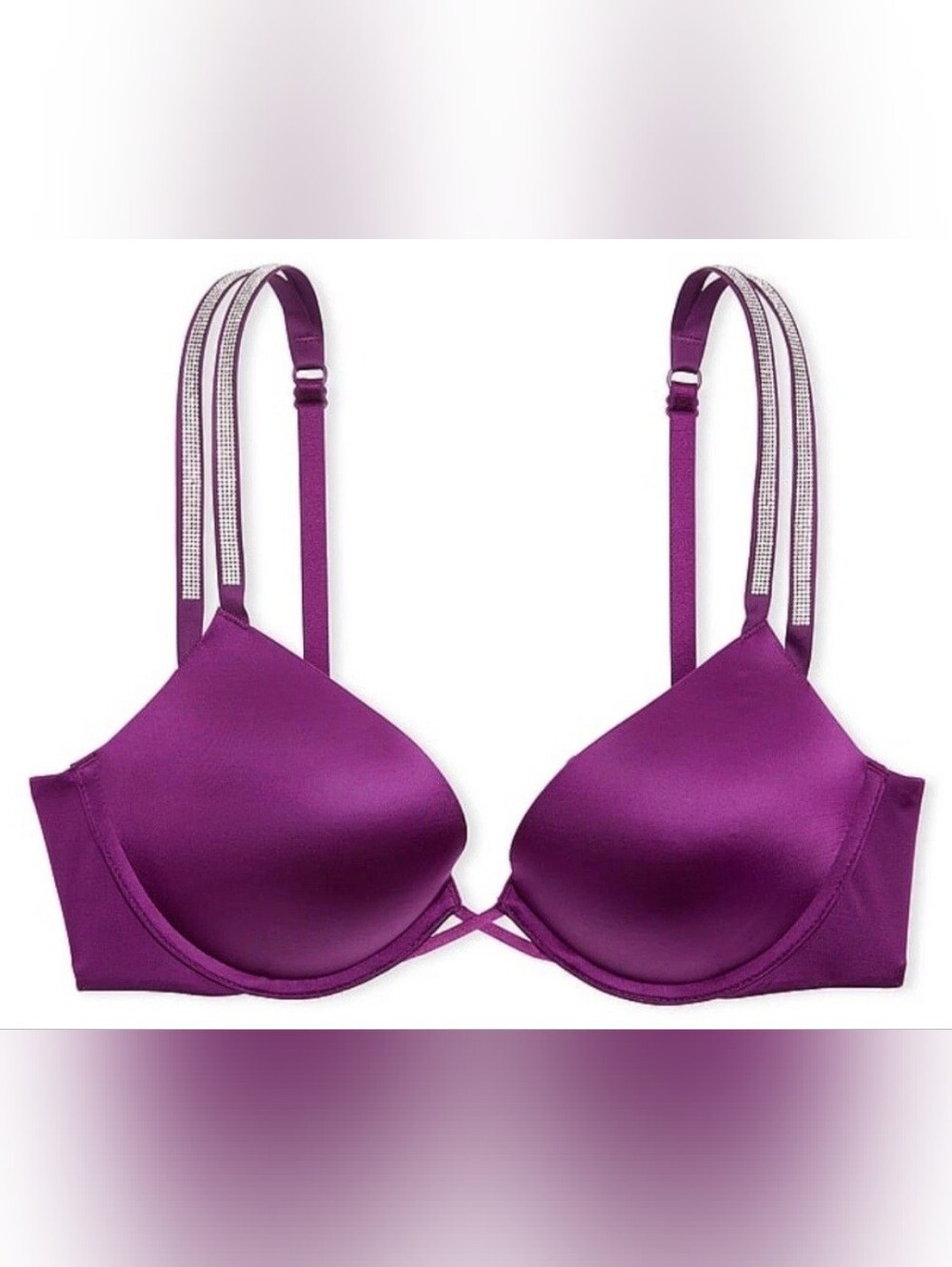 38DD Victoria's Secret Double Shine Strap Bombshell Add-2-Cups Push-Up Bra